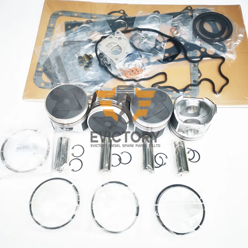 BOBCAT for KUBOTA V3307T V3307-DI-T rebuild overhaul kit piston ring head gasket