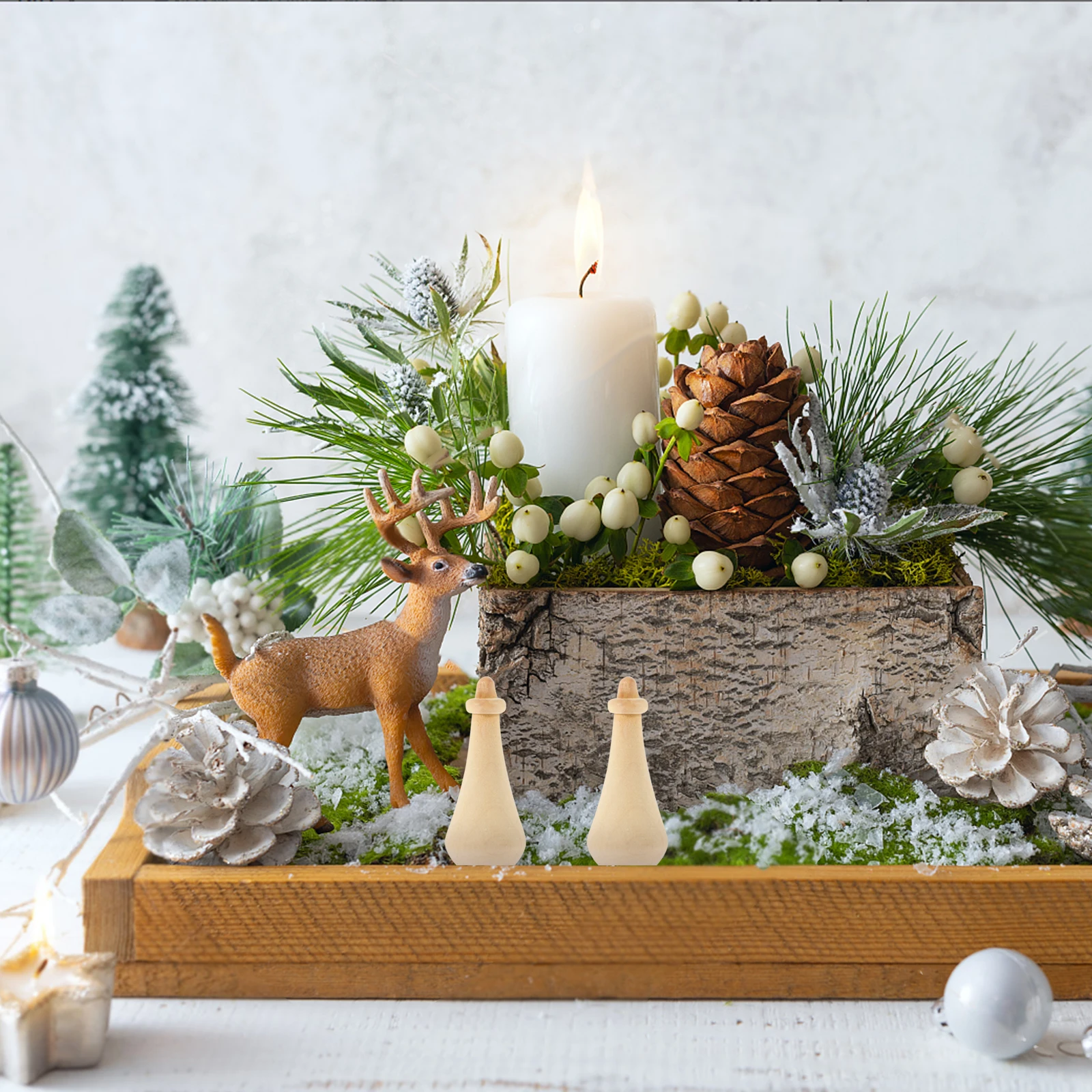 

10 Pcs Christmas Balls Ornaments for Xmas DIY Crafts Home Decor Blank Crafting Decorations Hanging Tree