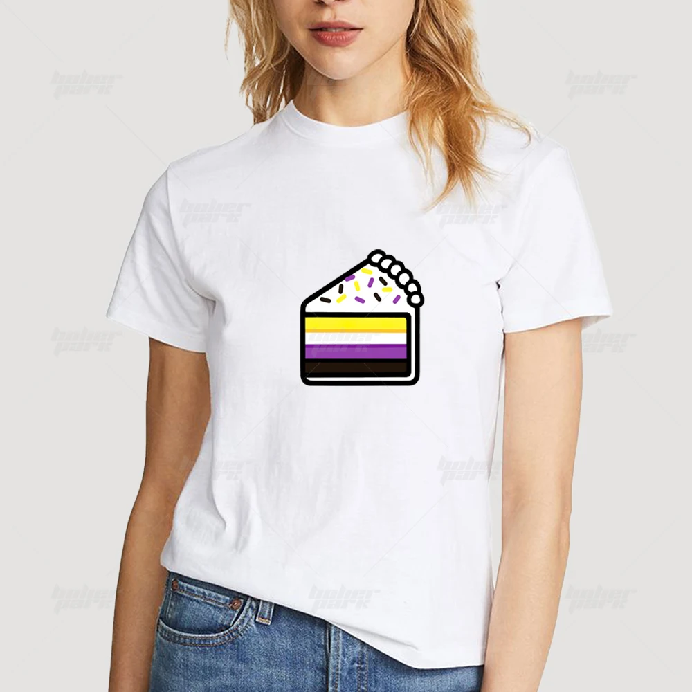 Delicious Cheesecake Graphic Print T Shirts Women Legalization of Homosexuality Casual Short Sleeves Tops Tees  Clothes