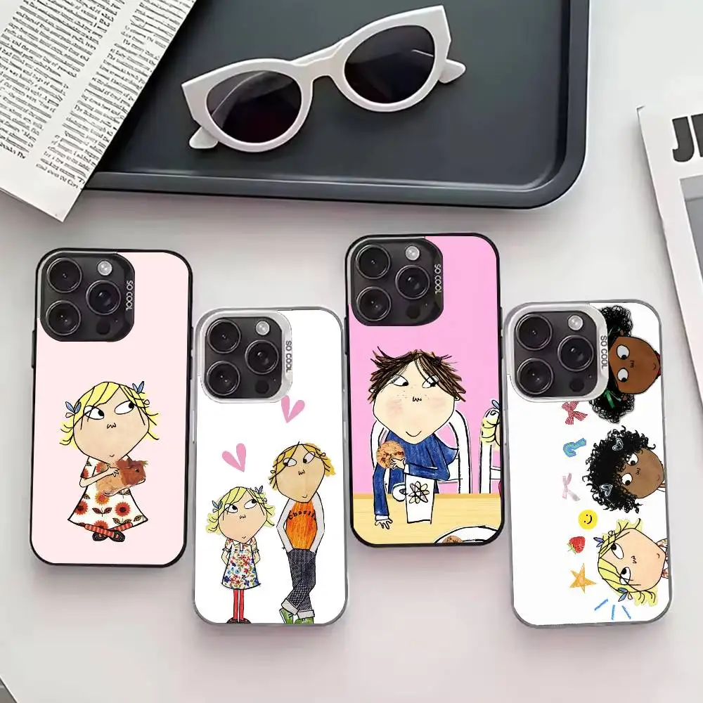 

C-Charlie A-And L-Lola Phone Case For iPhone 17,16,15,14,13,12,11 Plus,Pro Max,XS,Colored silver phone case