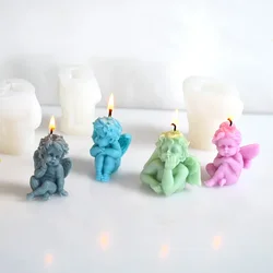 Different Styles Angel Silicone Candle Mold 3D Cute Angel Soap Aromatherapy Plaster Resin Crafts Molds Home Handmade Gift
