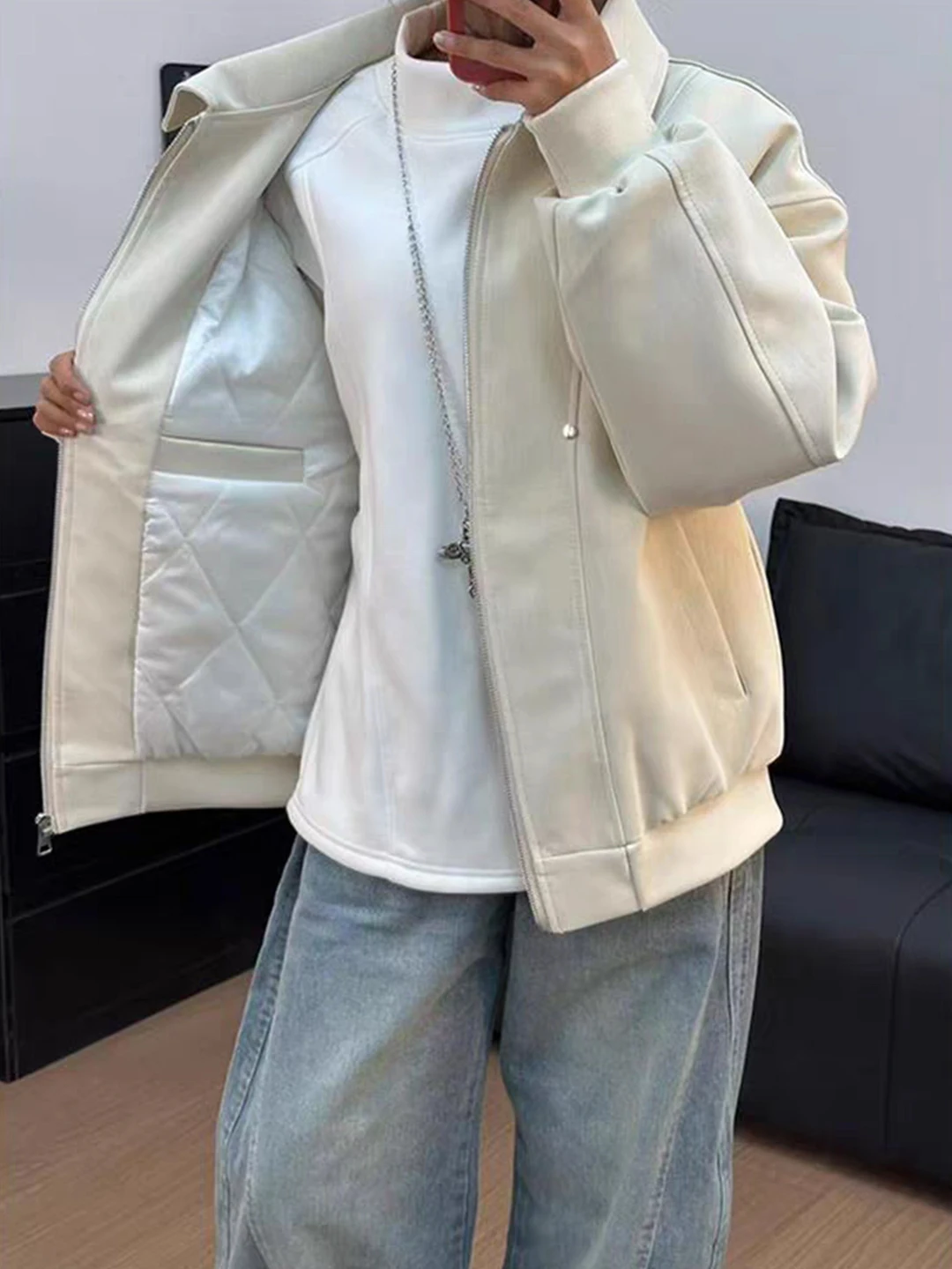 

Мужская зимняя куртка American Sle Thiened из хлопка и искусственной кожи, повседневная верхняя одежда Cleanfit Design