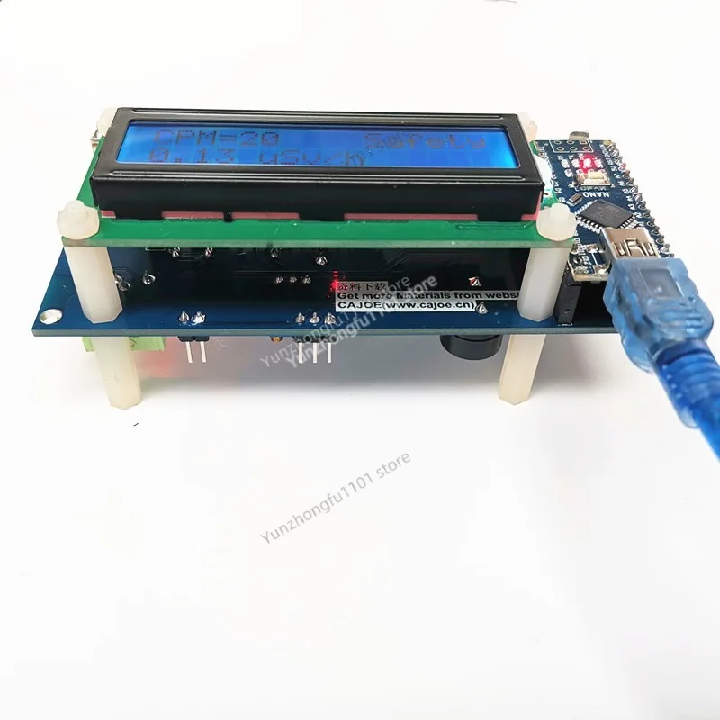 DIY Open‑Source Geiger Counter Kit With Miller GM Tube Radiation Detector Module LCD Display Nuclear Radiation Measuring