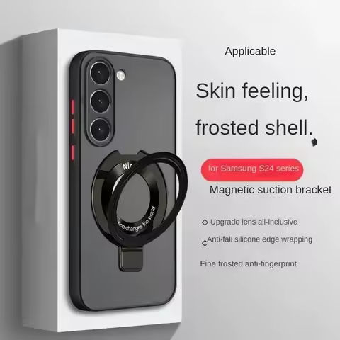 Luxury Matte Case For Samsung Galaxy S25 Edge S24 FE S23 S22 S21 Ultra Plus A56 A26 A36 Magnetic Wireless Charge Magsafe Cover