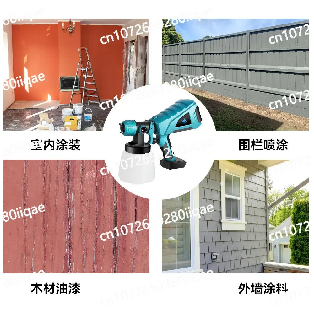 Wireless high pressure cyan blue paint gun car wash decoration paint disinfection spray paint spray gun