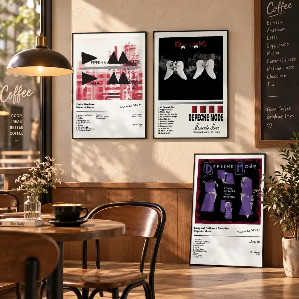 D-Depeche Mode Poster Stickers Painting Mural HD Wall Decals for Bedroom Living Room Home Self-Adhesive Decor Gift