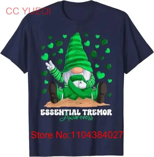 

Month Green Ribbon Gnome Essential Tremor Awareness T Shirt long or short sleeves