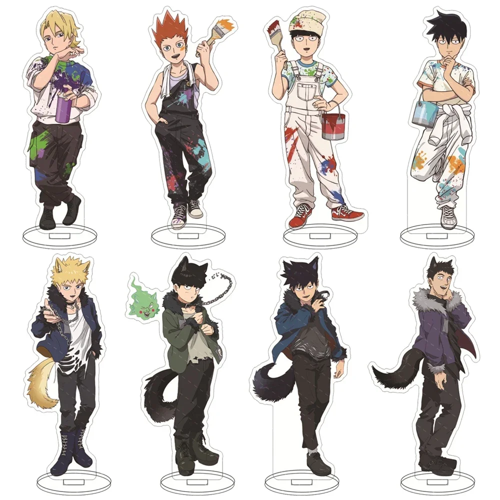 Anime Mob Psycho 100 Acrylic Stand Model Figures Kageyama Shigeo Arataka Ritsu Kageyama Cosplay Desk Decor Xmas Fans Gifts