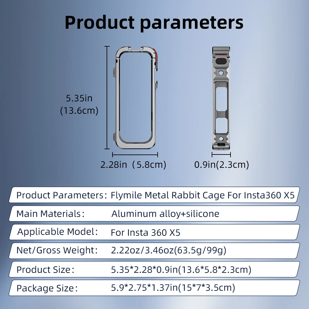 Metallrahmen für Insta360 X6 X5 Stoßfester Schutz-Käfig Erweiterungsgehäuse Metallrahmenhalterung für Insta 360 Zubehör – Detail 13