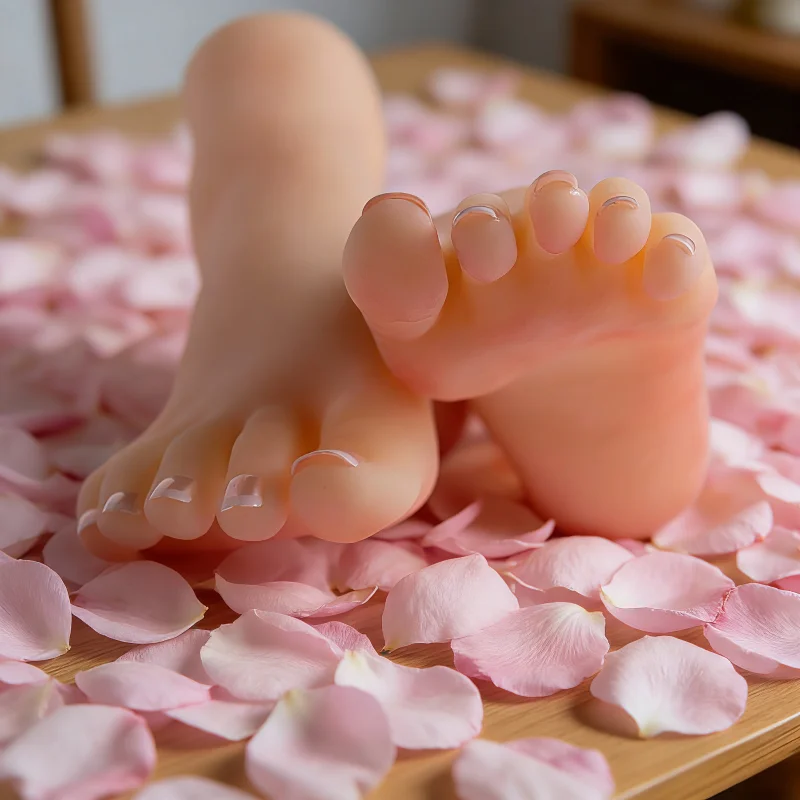 

Simulation Small Size Child Foot Model Mannequin Silicone Lifelike Nail Practice Feet for Shoes And Sock Display
