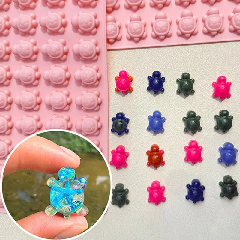Mini Turtle Chocolate Silicone Mold Tortoise Candy Gummy Ice Cube Tray Animal Jello Wax Resin Mould For Cake Cupcake Decoration