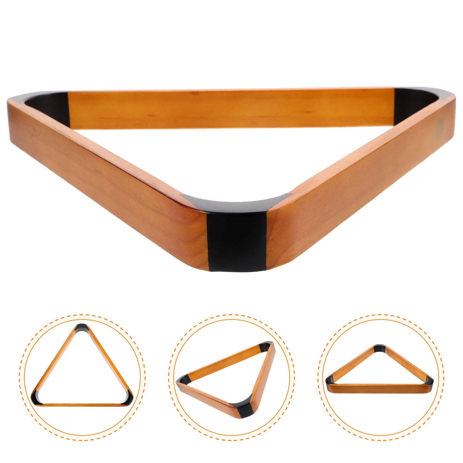 

Pool Ball 57.2MM Black Head Triangle Frame Durable Wooden Game Billiard Tripod Frame Room Accessories Billiards