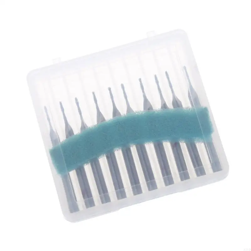 A2UD 10 PCS 1/8 "1mm 더블 플루트 나선형 카바이드 평면 코 엔드 밀 라우터 비트 5