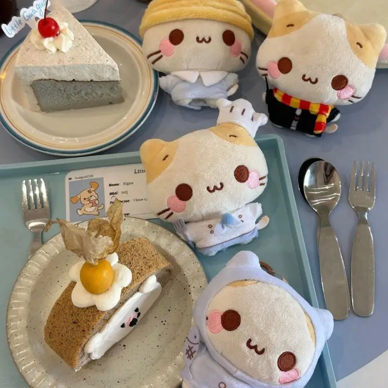 Kawaii Mashumaro ألعاب من نسيج مخملي المفاتيح الكرتون أنيمي حقيبة الظهر سستة قلادة لطيف دمية الديكور هدايا عيد ميلاد للبنين والبنات #1