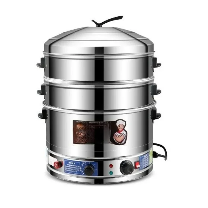 Commercial electric steamer, large capacity of stall canteen, electric soup bucket stainless steel steamed vegetables