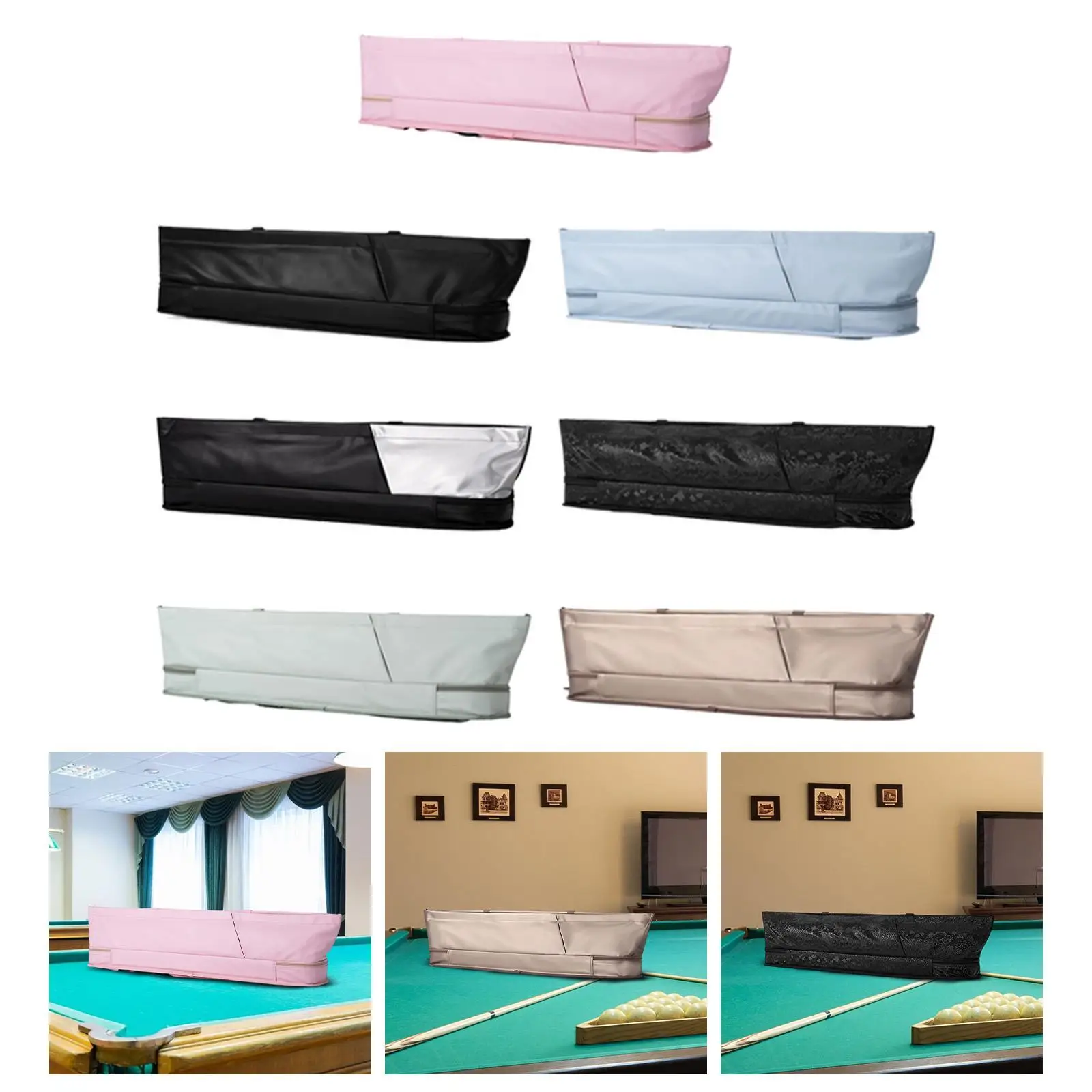 

Pool Cue Cases 33.46inch PU Leather 1/2 Cue Cases Protective Pouch Dustproof Soft Lightweight Carrying Bag Fashionable