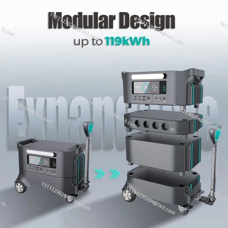 

3300W Portable Power Station, 4400W Solar Generator, 110V/220V Dual Voltage for Home & Outdoor Use