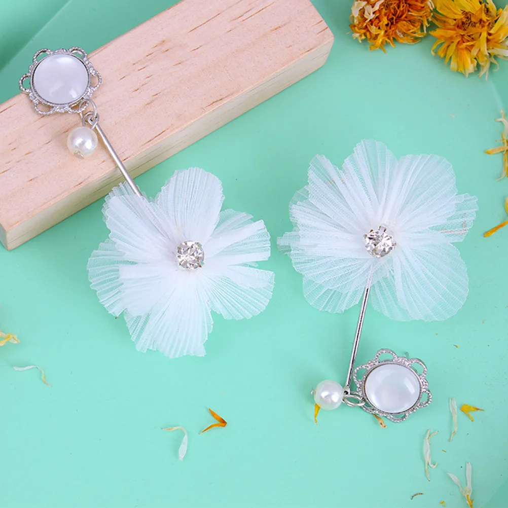

Lace Pearl Flower Earrings White Women Party Wedding Birthday Gifts Fashion Jewelry Graceful Pearl Earrings Fashion Jewelry