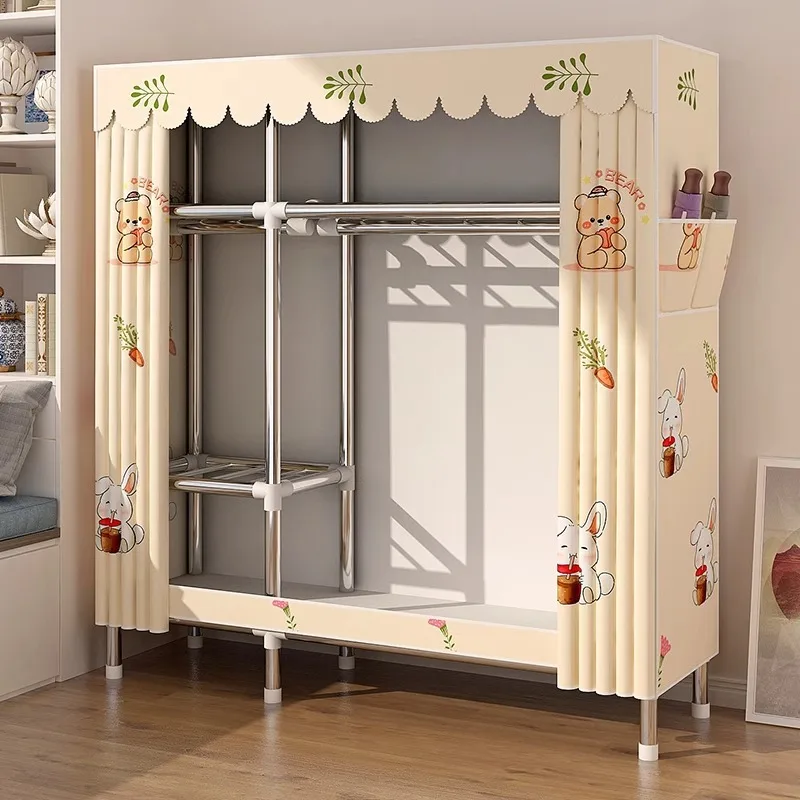 Easy Wardrobe Closet Durable Assembly Portable Clothes Closet for Home Bedroom Rental Storage Organizer Unit Simple Wardrobe image 2