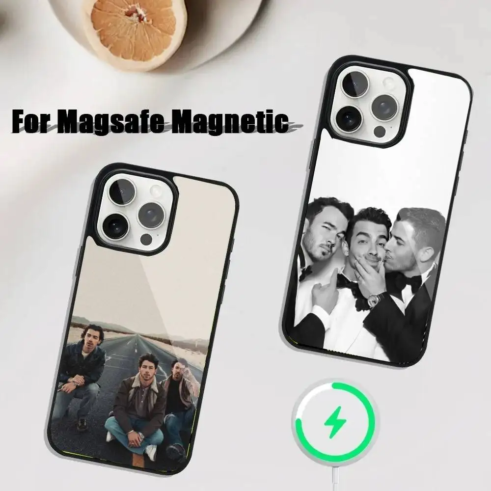 

J-Jonas B-Brothers Band Phone Case For iPhone 17,16,15,14,13,12,11,Pro,Max,Plus,Mini,SE4,E Magnetic Magsafe Wireless Charging