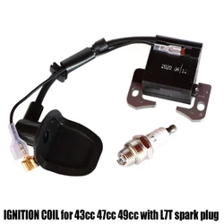 Ignition Coil for 43cc 47cc 49cc Mini Quad Pocket Dirt Bike ATV 2-Stroke Engine Part with L7T Spark Plug Good Quality