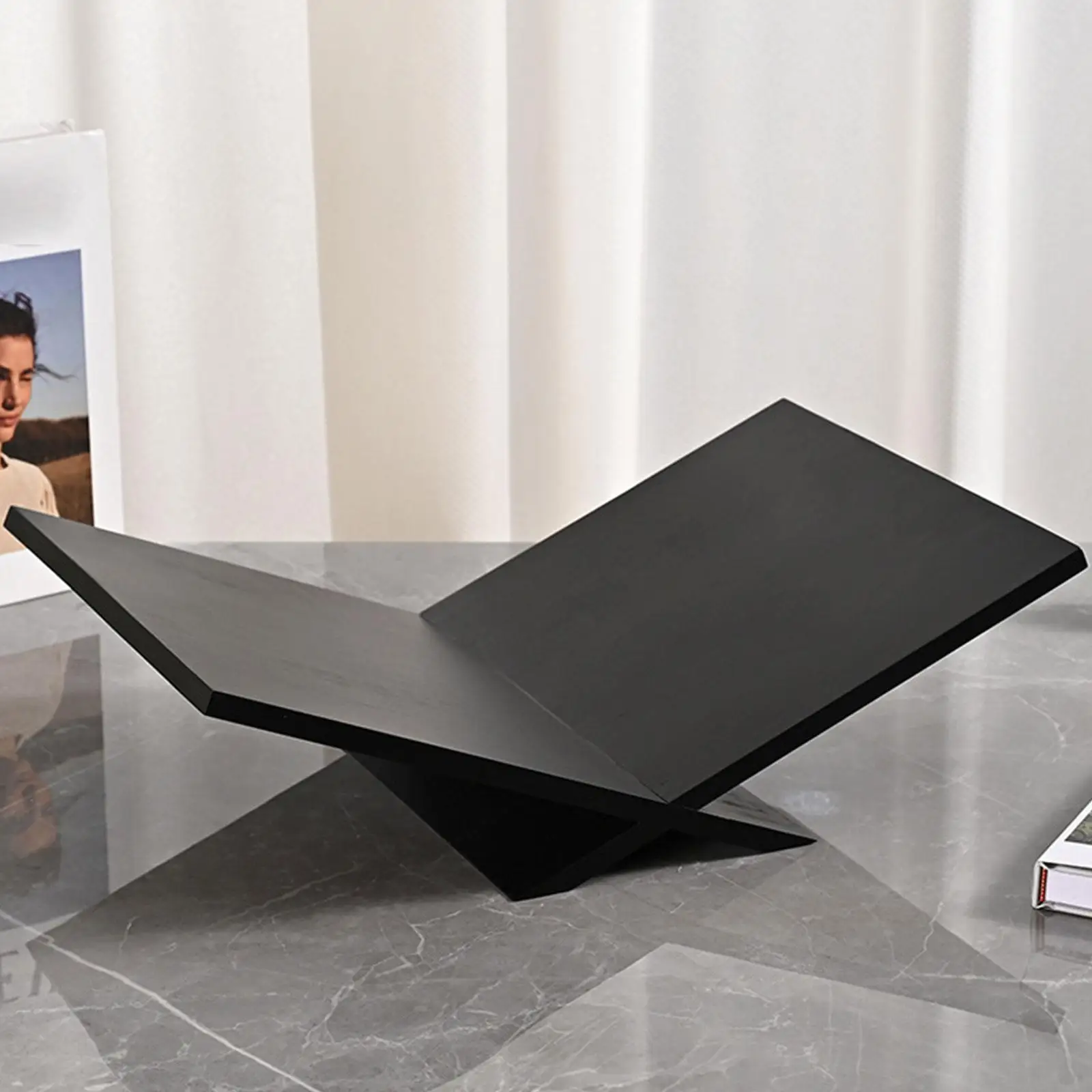 

Book Stand for Reading Rustic Portable Artwork Display Rack Cookbook Holder for Office Living Room Bedroom Desk Magazines