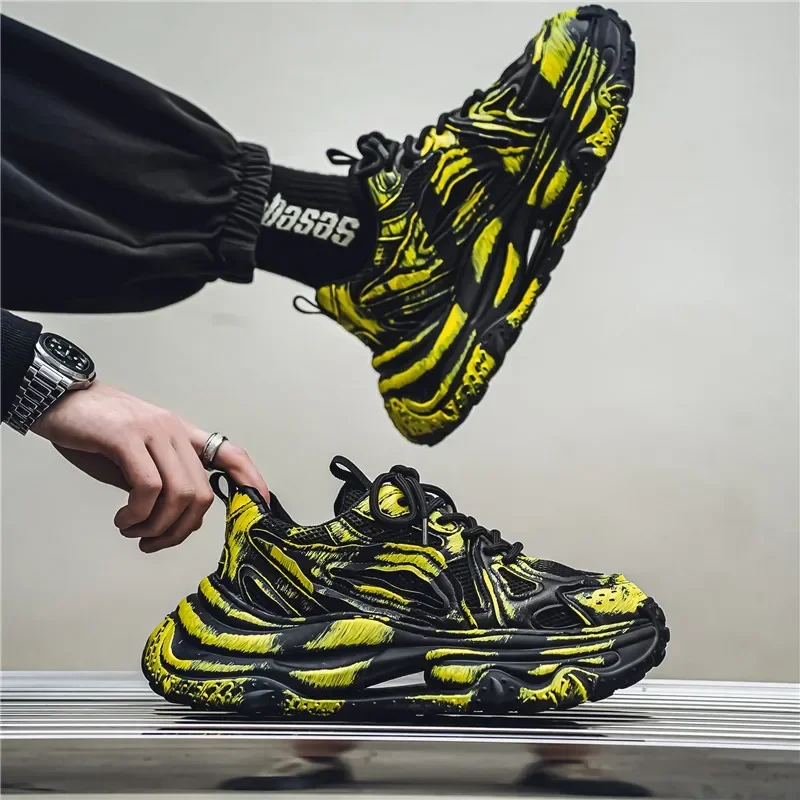 

Осень 2024, элитная модная модная мужская обувь, износостойкая легкая роскошная повседневная повседневная спортивная обувь с цветными блоками