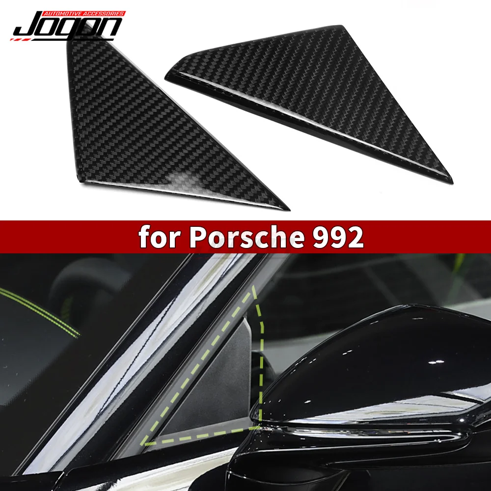 

Dry Carbon Fiber Front Triangle Window A Pillar Trim Decoration For Porsche 911 992 Targa 4 Turbo S Carrera T RS GT3 2020 -2024