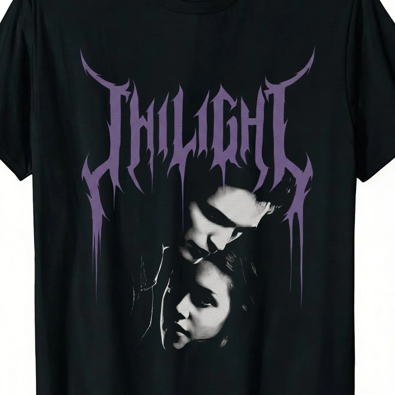 Halloween Party Gift Black Twilight Gothic Vampire Couple Design T-shirt Men's Pattern T-shirt Cute Clothing Boyfriend Gift