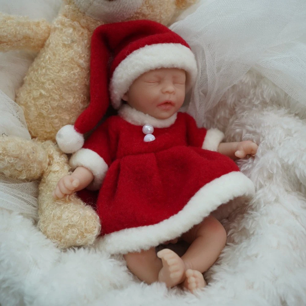 

6 Inch Reborn Baby Doll Silicone Doll Mini Realistic Newborn Baby Dolls Silicone Full Body