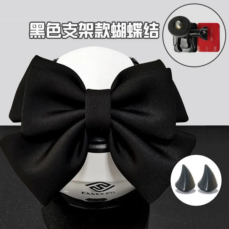 Bow Helmet Decoration, Colorful Bow Electric Vehicle Tail and Front Decoration Skiing, Roller Skating Cycling Helmet Accessories