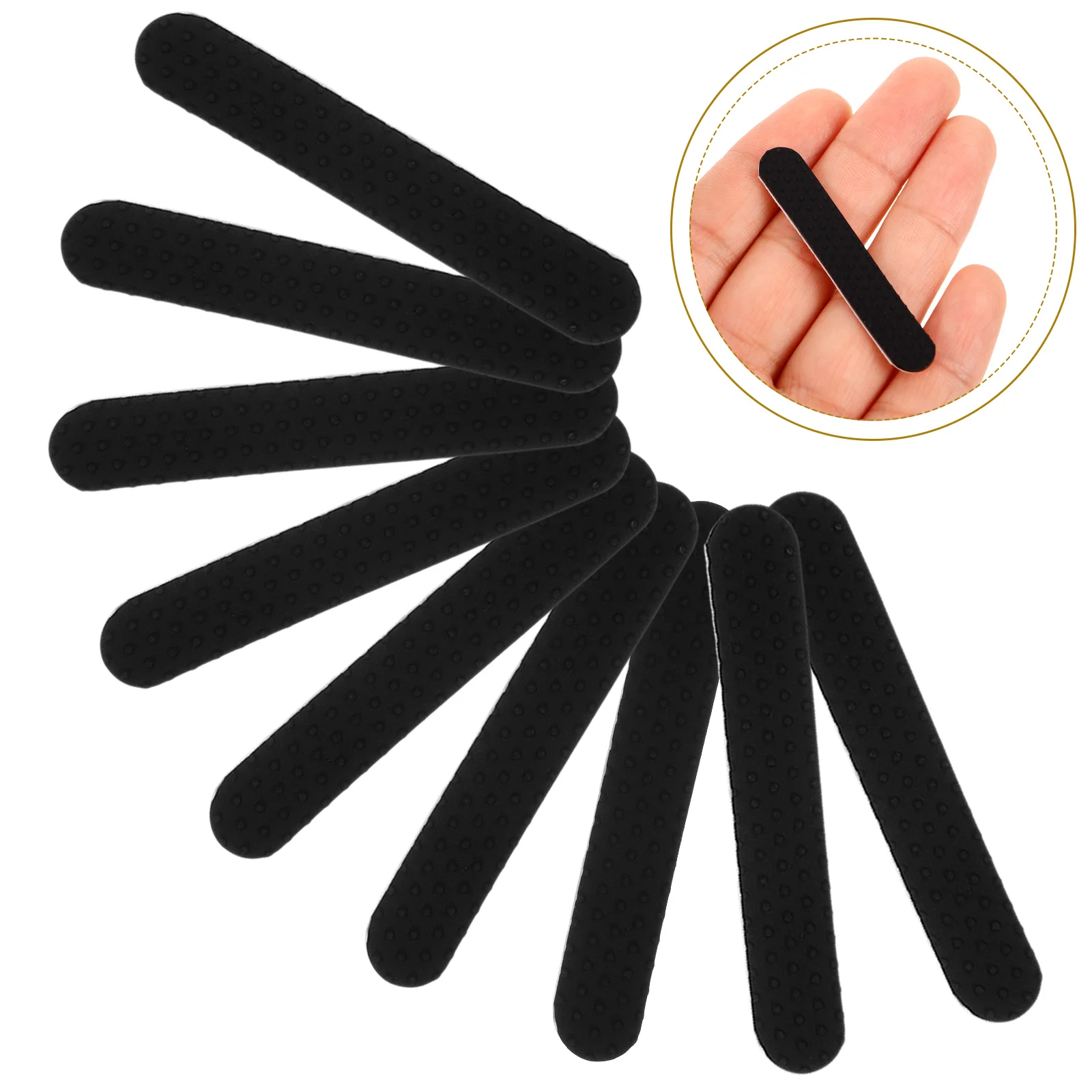 100 Pcs Floor Anti-slip Hanger Stickers Clothes Hangers Grips Silica Gel Self- Adhesive Strips Anti-skid Accessories