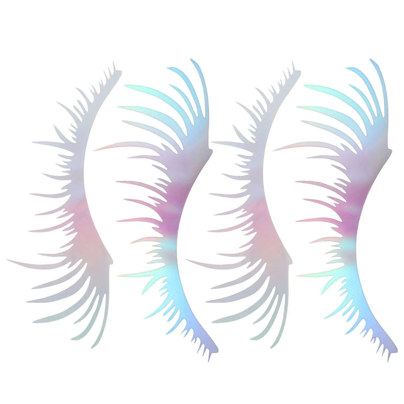 2Pairs Car Headlight Eyebrow Stickers Waterproof Vinyl Eyelashes Fake Eyelash Decals Reflective Exterior Decoration Auto Eye