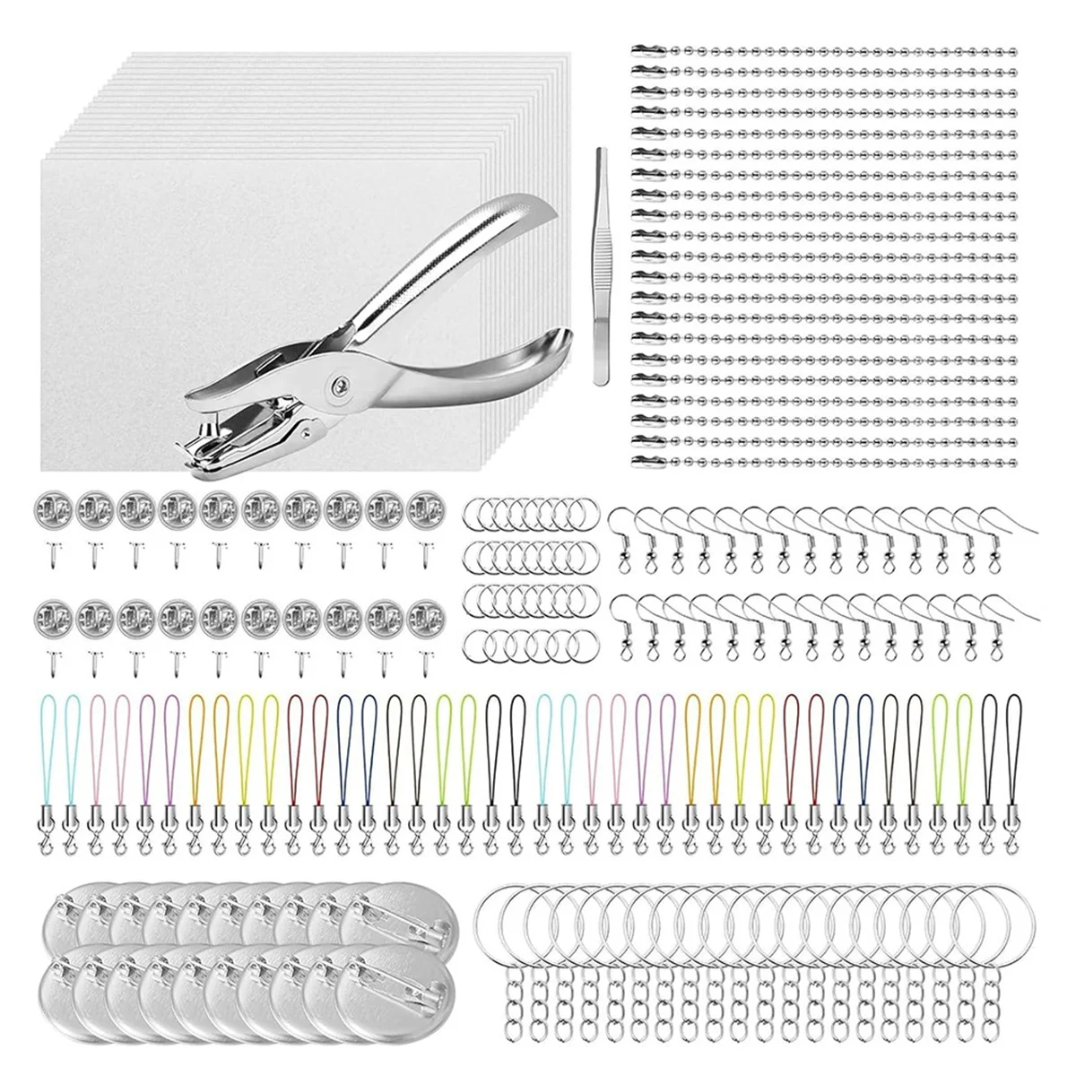 ELBA_Shrink Plastic Sheets Kit,Keychains Accessories,for Handmade Crafting