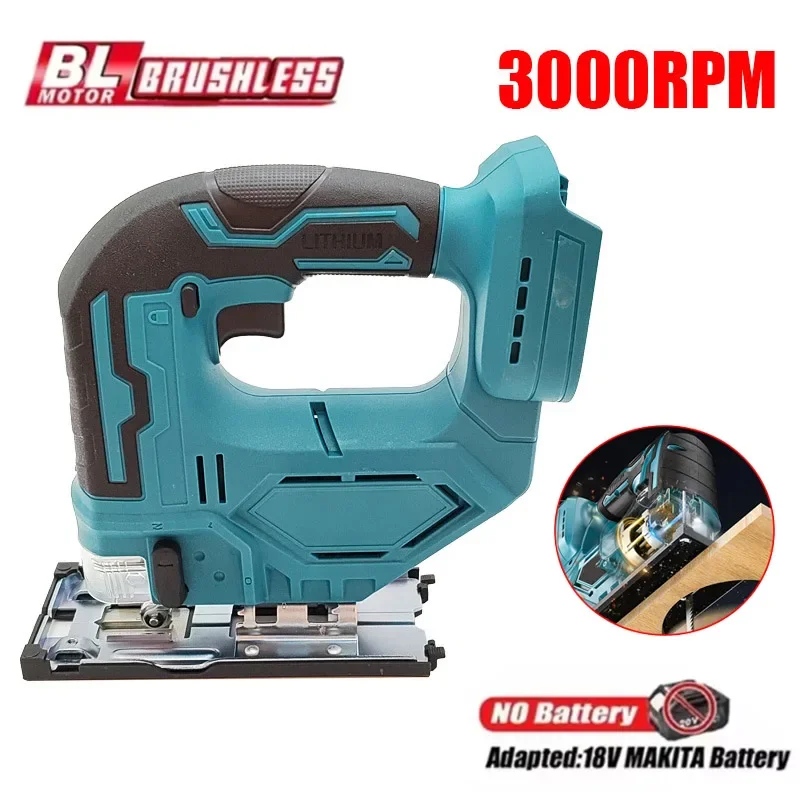 

3000RPM Electric Curved Saw Cordless Jig Saw Portable Multifunction Carpenter Power Tool for Makita 18V Battery