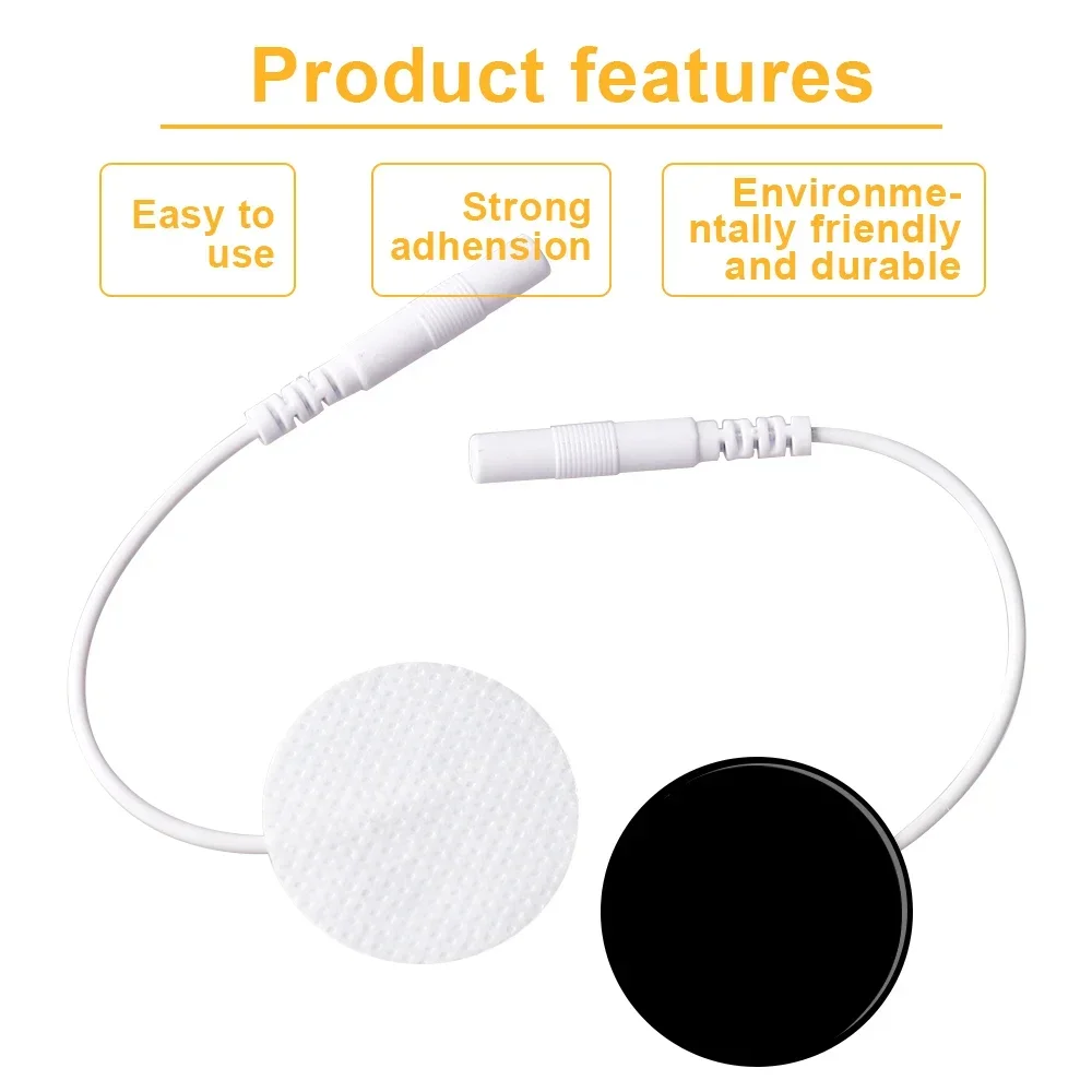 TENS Unit Pad Circular Electrode is Compatible With Most TENS Machines as a Replacement Pad Electrode Patch for Electrotherapy