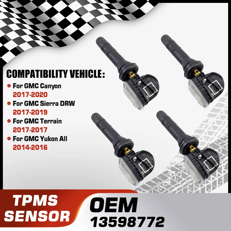 

13598772 Car For GMC Canyon 2017-2020 GMC Sierra DRW 2017-2019 GMC Terrain 2017-2017 GMC Yukon All 2014-2016 TPMS Sensor 315 MHz