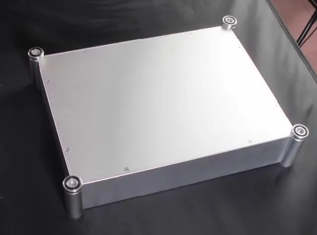 4308T Silver All Aluminum Amplifier Chassis Pre-Amplifier Case AMP Enclosure DIY Box (430*90*330mm)