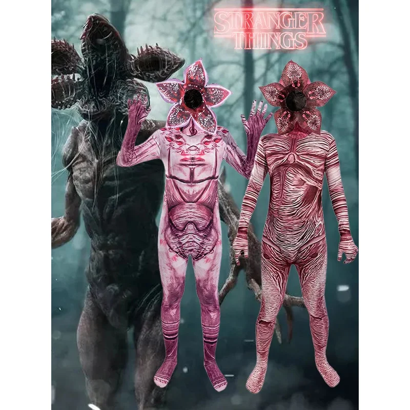 Carnivorous jumpsuit Halloween horror cosplay tight fitting clothing for children and adults with the same strange story