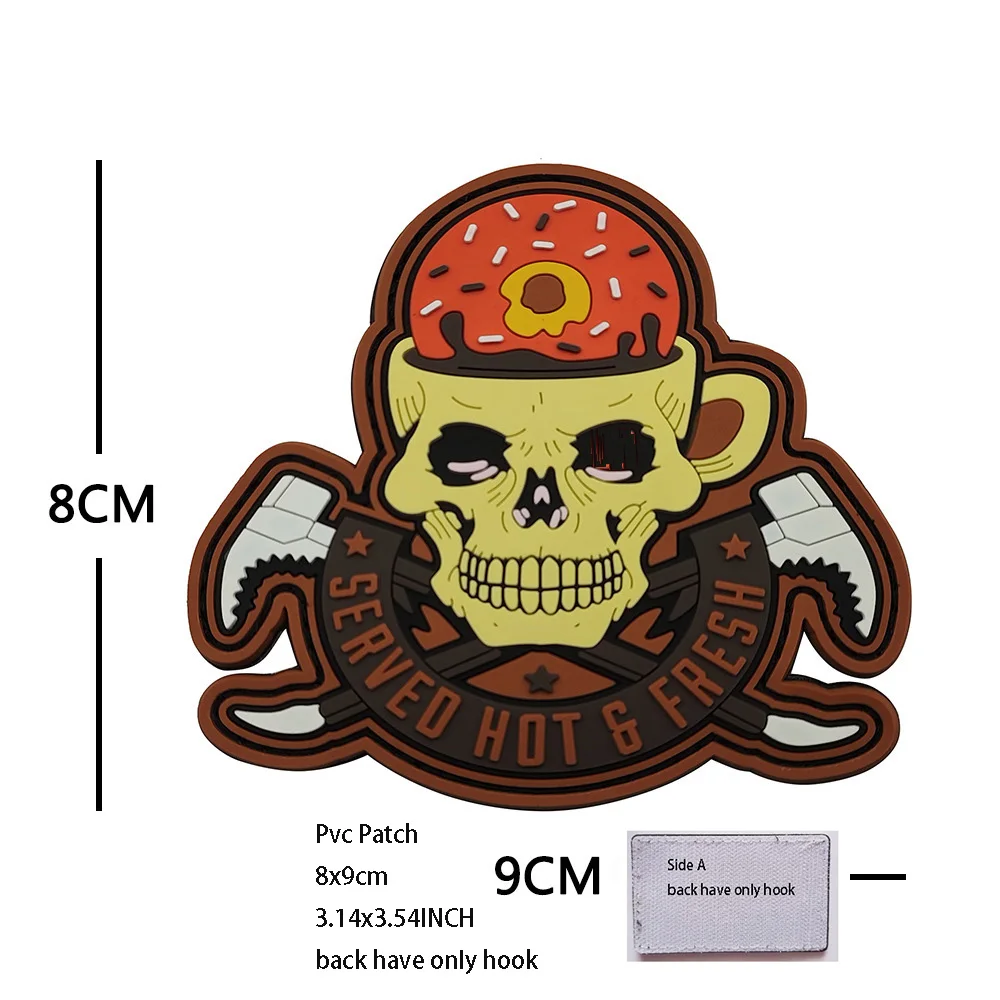 Parche táctico PVC 3D calavera – Brazalete moral para mochila - imagen 5