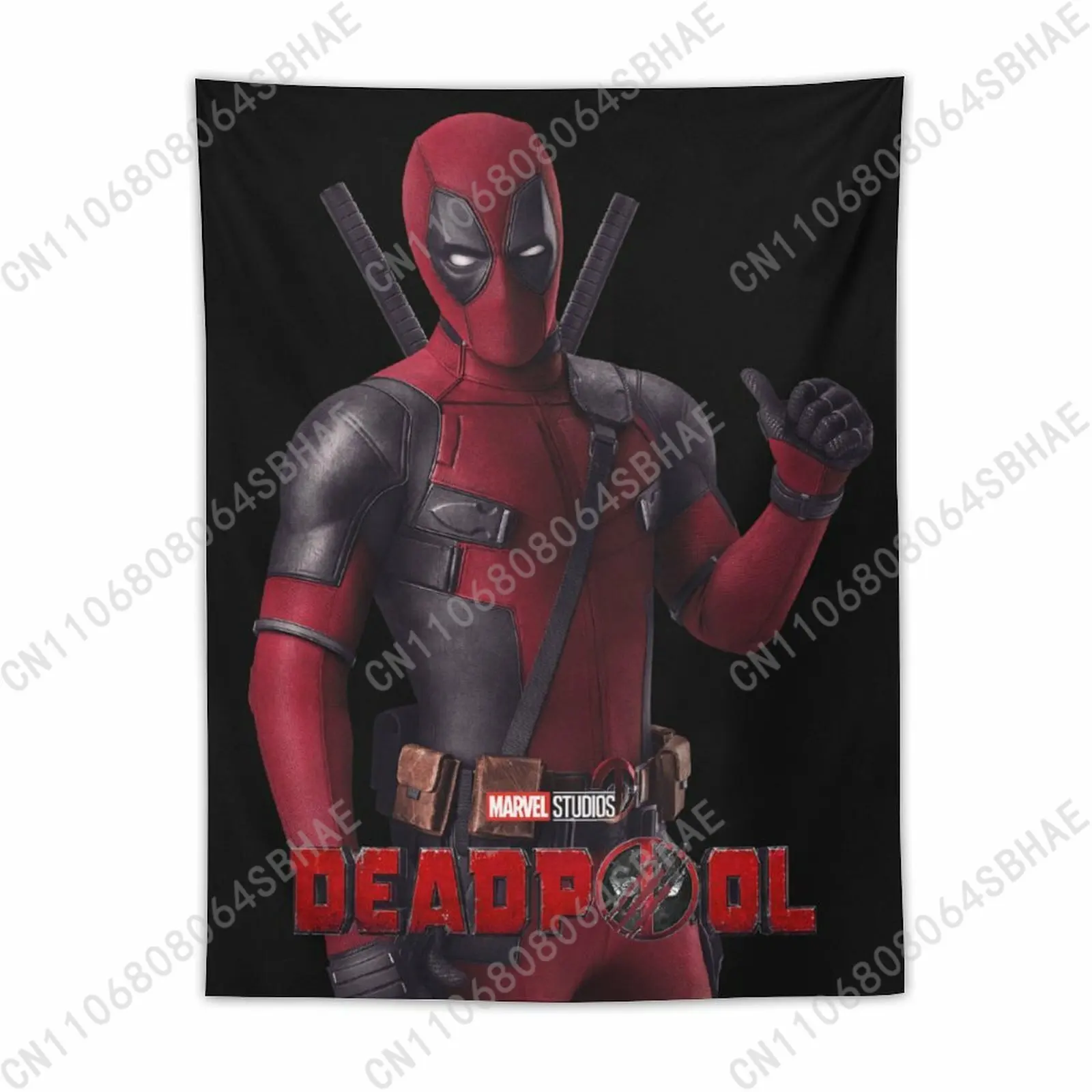 

Marvel Deadpool Custom Photo Wall Tapestry Personalized Blanket Wall Hanging Bedroom Living Room Birthday Gift Cosplay