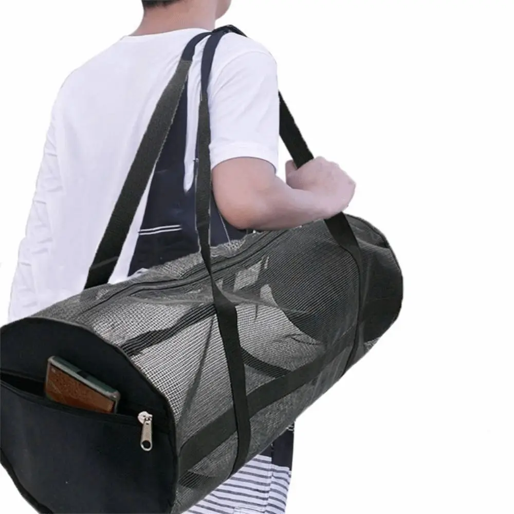 Sport-Mesh-Reisetasche mit großem Fassungsvermögen, Trockentasche mit Schultergurt, Tasche für Sportgeräte, leicht, multifunktional