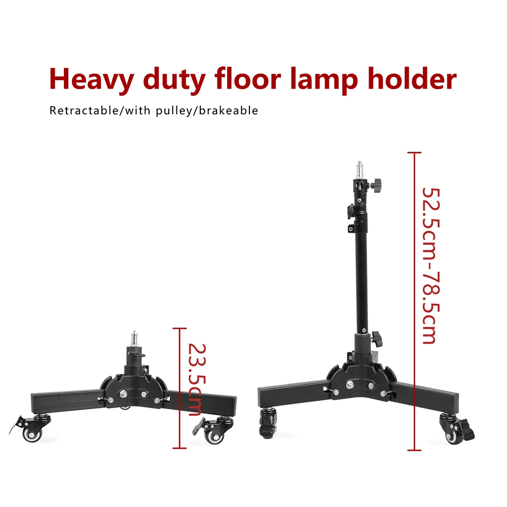 

Регулируемый штатив, подставка для видеосъемки, 2 секции, грузоподъемность 50 кг/110 фунтов с колесным основанием, универсальный интерфейс 1/4 дюйма и 3/8 дюйма