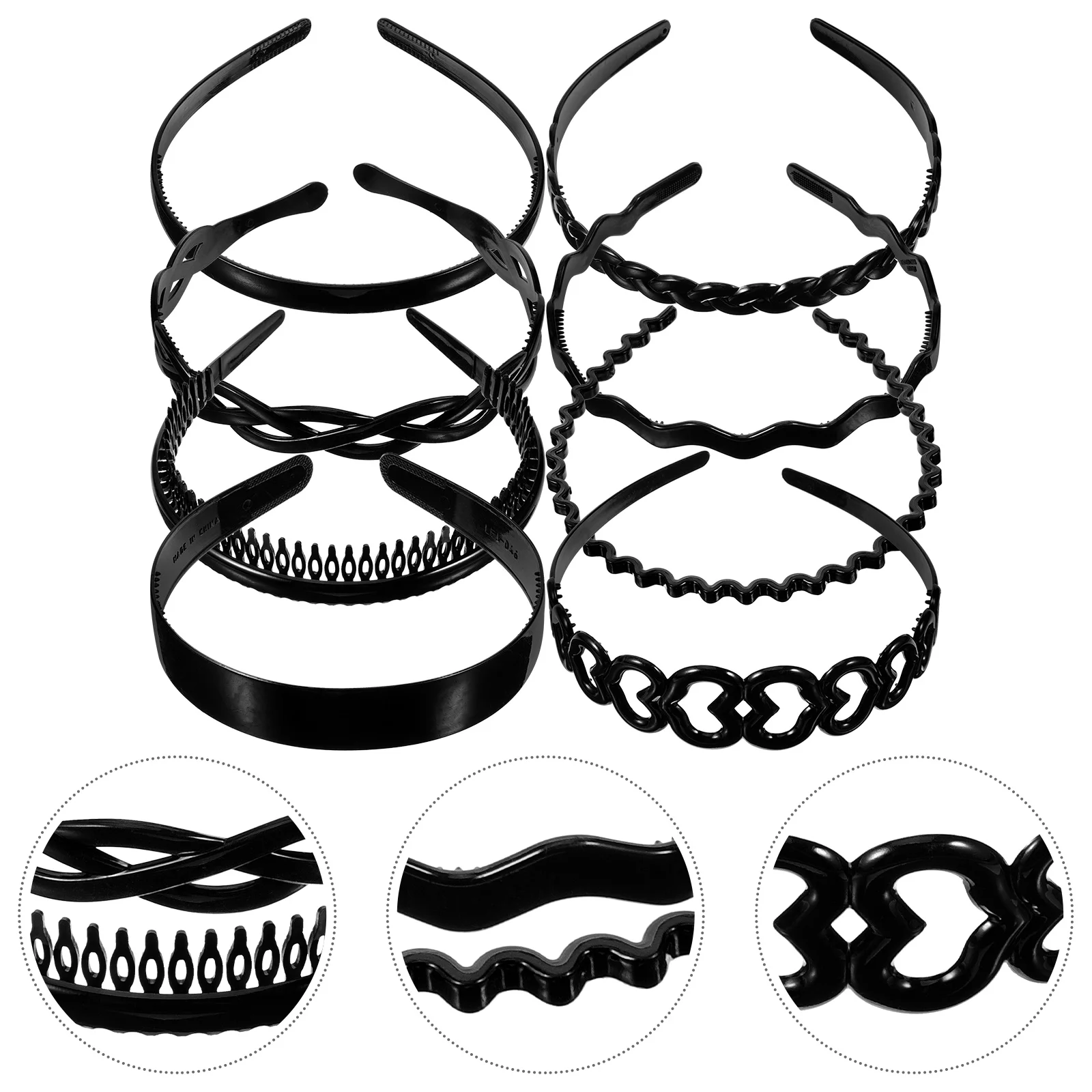 Simples bandana hairbands preto elástico laços acessórios para meninas fitas aro masculino feminino