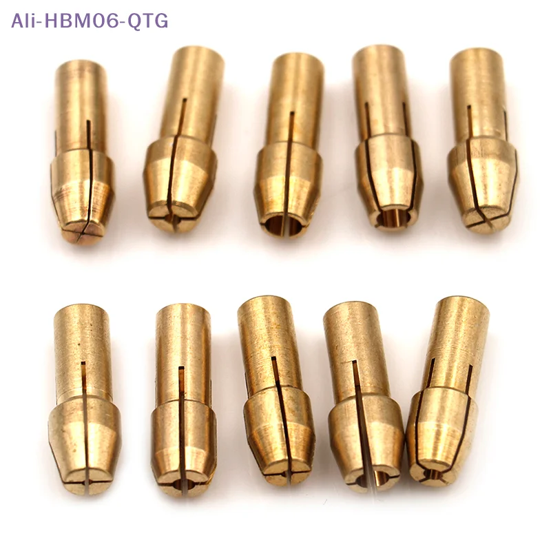 [New] New NEW 10Pcs brass drill chuck collet bits 0.5-3.2mm 4.8mm shank for rotary tool