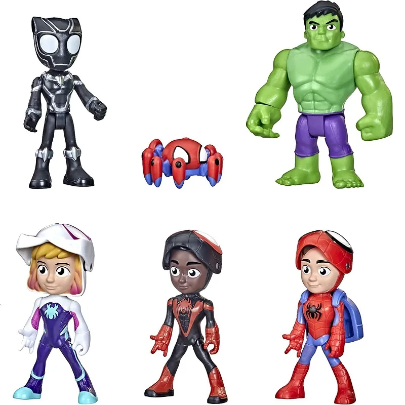 New Marvel Spiderman Peter Miles Gwen Many Styles Spidey His Friends Action Figure Doll  Variable Face For Kid Gift