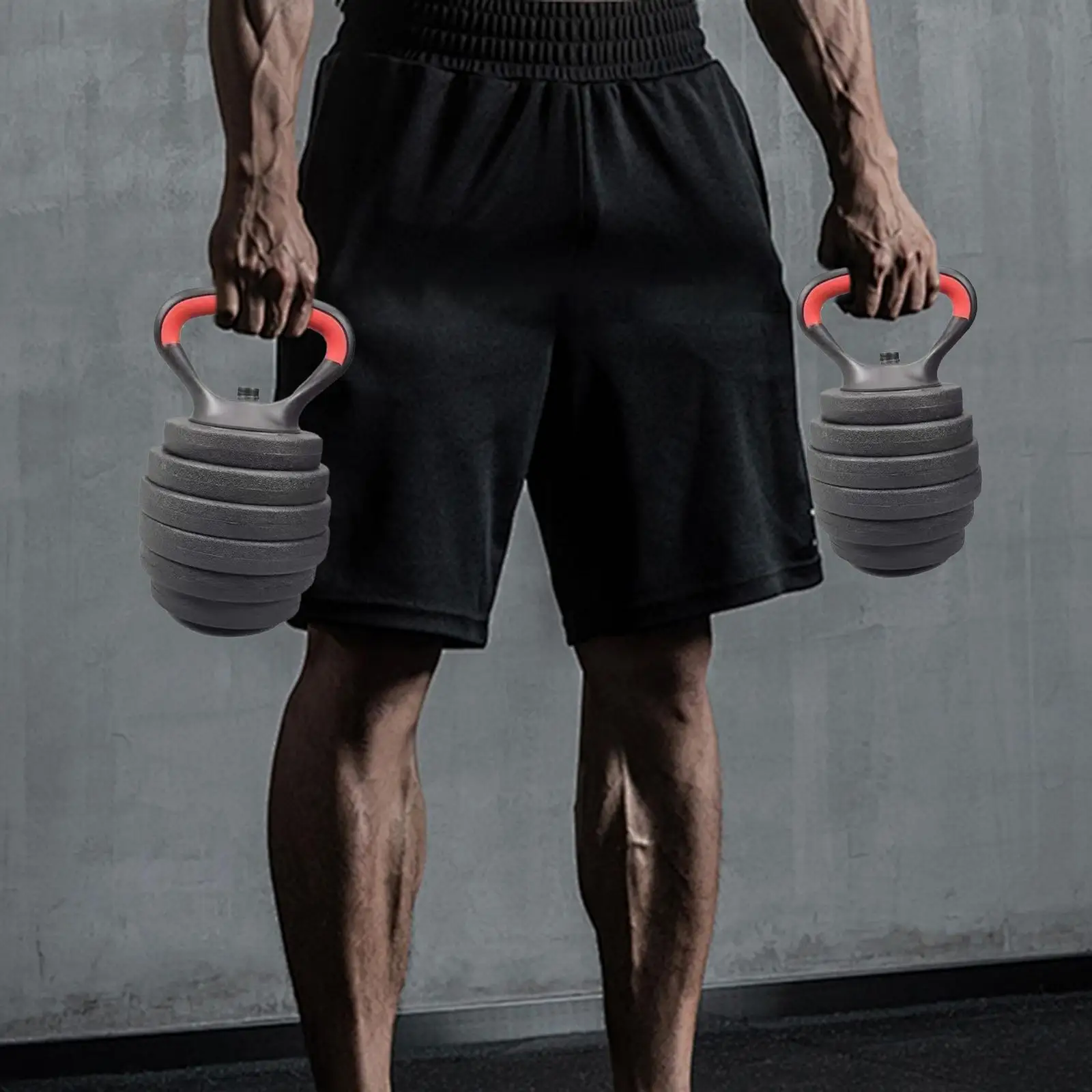 Kettlebell Handle Adjustable PVC Steel for Gym Dumbbell Grip Body Training Home and Outdoor