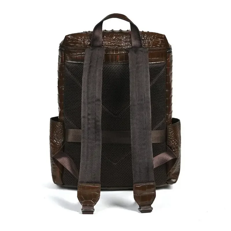 New Vintage Cow Genuine Leather Men Backpacks Real Natural Leather Student Backpack Boy Luxury Brand Large Computer Laptop Bag