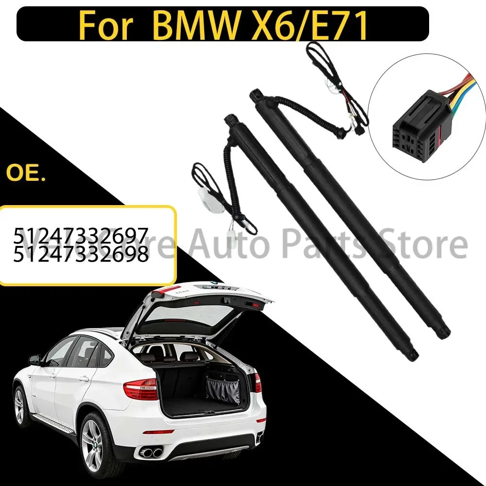 Rear Tailgate Power Struts for BMW X6 E71 Smooth Lift Heavy-Duty Rust-Resistant & Quiet 51247332697 51247332698