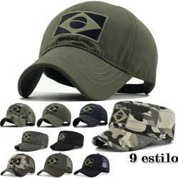 Men's Embroidered Baseball Cap Print Brazilian Flag/Casual Sports Tactical Hat Camouflage Hat Hiking Hat Fishing Hat
